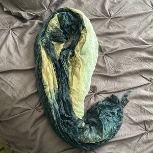 Blue Tan and White Scarf